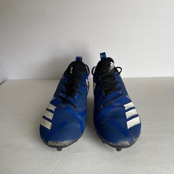 Adidas Adizero Football Cleats Size 9 Blue and White - Picture 3 of 12